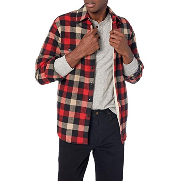 J Crew Sherpa Lined Flannel Jacket 